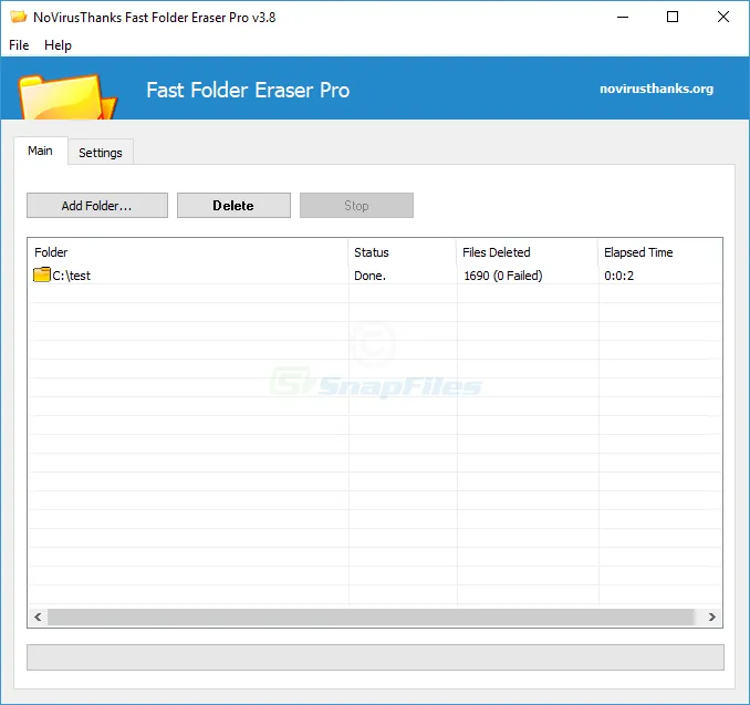 Fast Folder Eraser Pro スクリーンショット 1