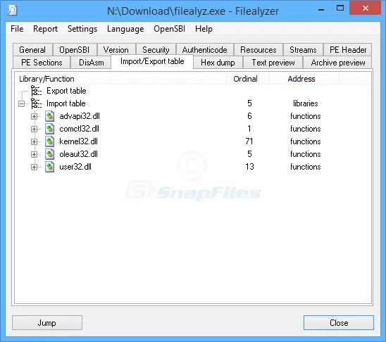 FileAlyzer スクリーンショット 2