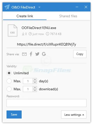 O&O FileDirect スクリーンショット 2