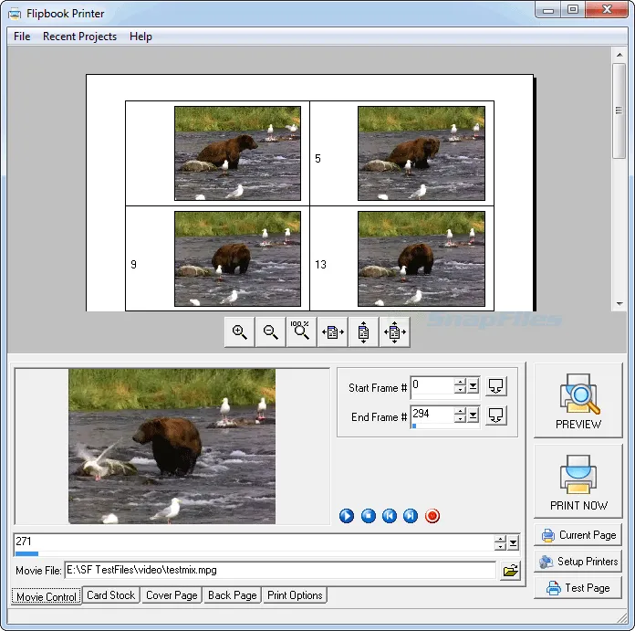 Flipbook Printer スクリーンショット 1