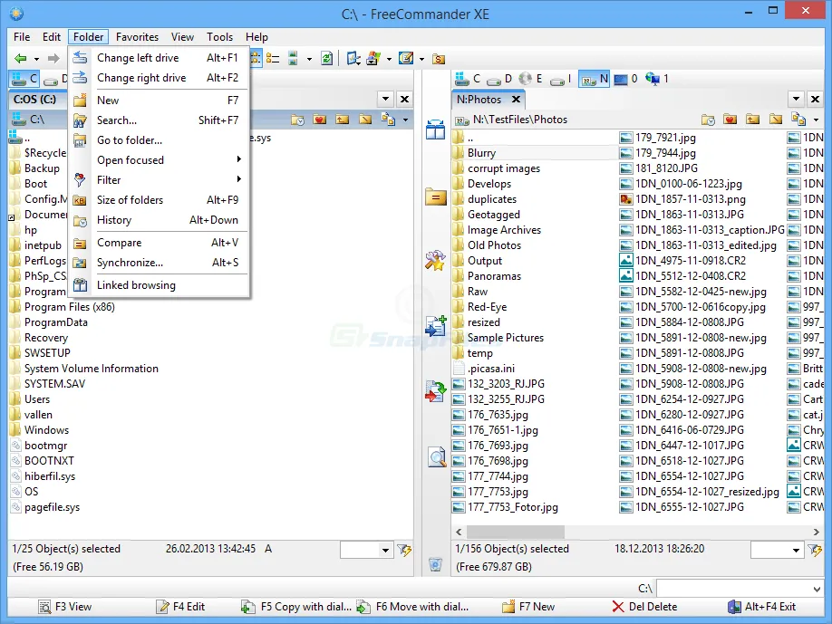 FreeCommander XE スクリーンショット 1