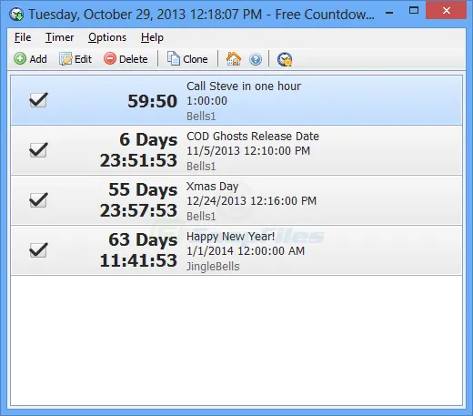 Free Countdown Timer スクリーンショット 1