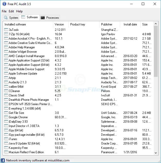 Free PC Audit スクリーンショット 2