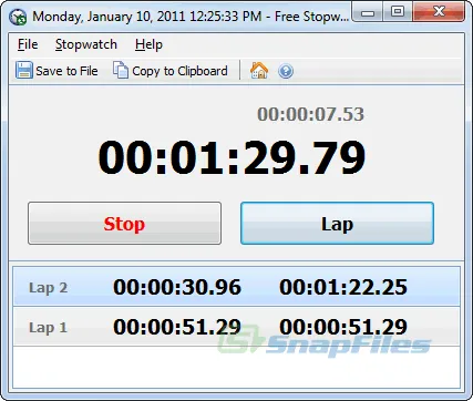 Free Stopwatch スクリーンショット 1