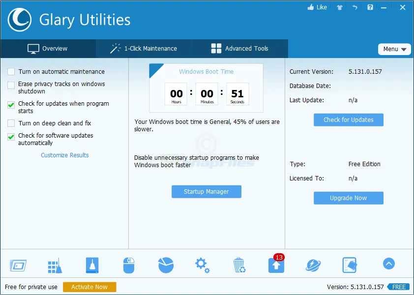 Glary Utilities Free スクリーンショット 1