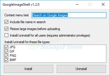 GoogleImageShell スクリーンショット 2