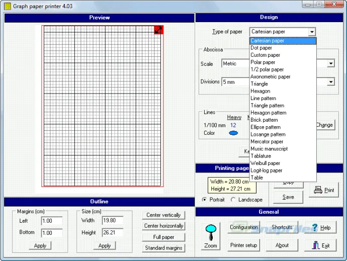 Graph Paper Printer スクリーンショット 1