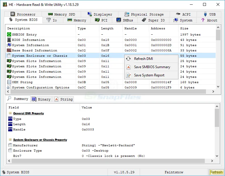 HE - Hardware Read and Write Utility スクリーンショット 2