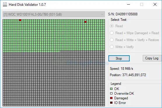 Hard Disk Validator スクリーンショット 1