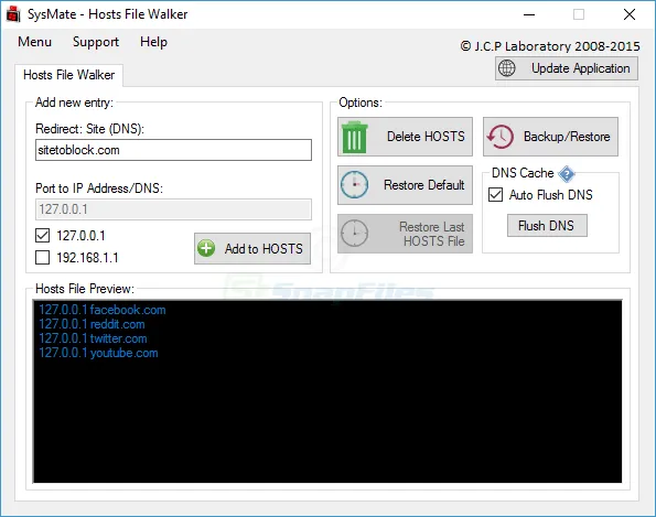 SysMate Hosts File Walker スクリーンショット 1