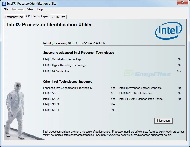 Intel Processor Identification Utility スクリーンショット 2