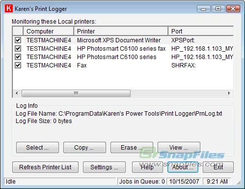 Karens Print Logger スクリーンショット 1