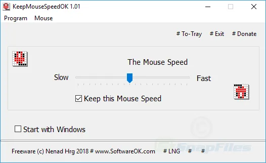 KeepMouseSpeedOK スクリーンショット 1