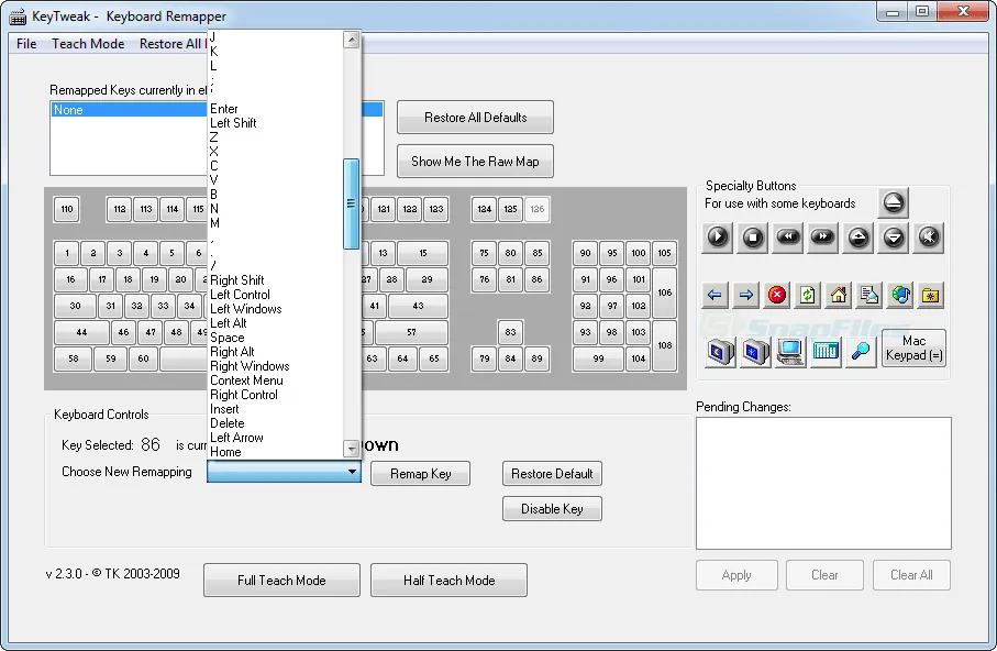 KeyTweak スクリーンショット 2