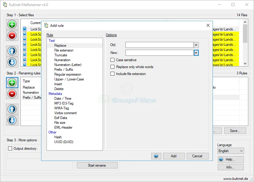 KuKnet FileRenamer スクリーンショット 2
