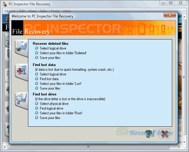 PC Inspector File Recovery スクリーンショット 2