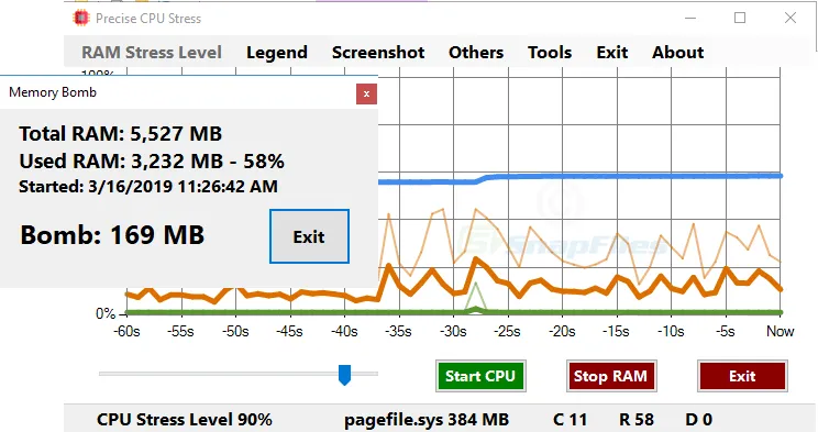 Precise CPU Stress スクリーンショット 2