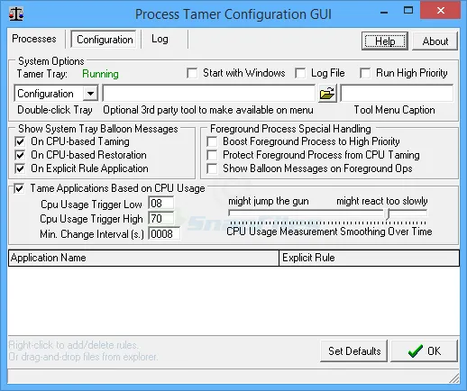 Process Tamer スクリーンショット 1