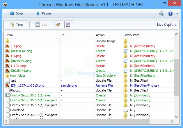 Phrozen Windows File Monitor スクリーンショット 2