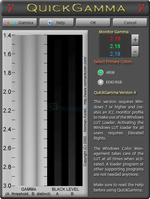 QuickGamma スクリーンショット 1