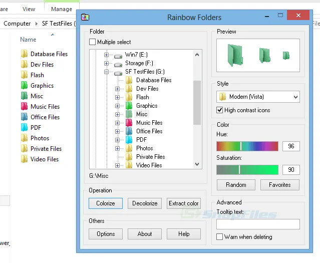 Rainbow Folders スクリーンショット 1