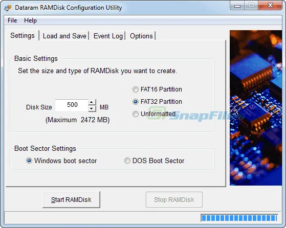 RAMDisk Lite スクリーンショット 1