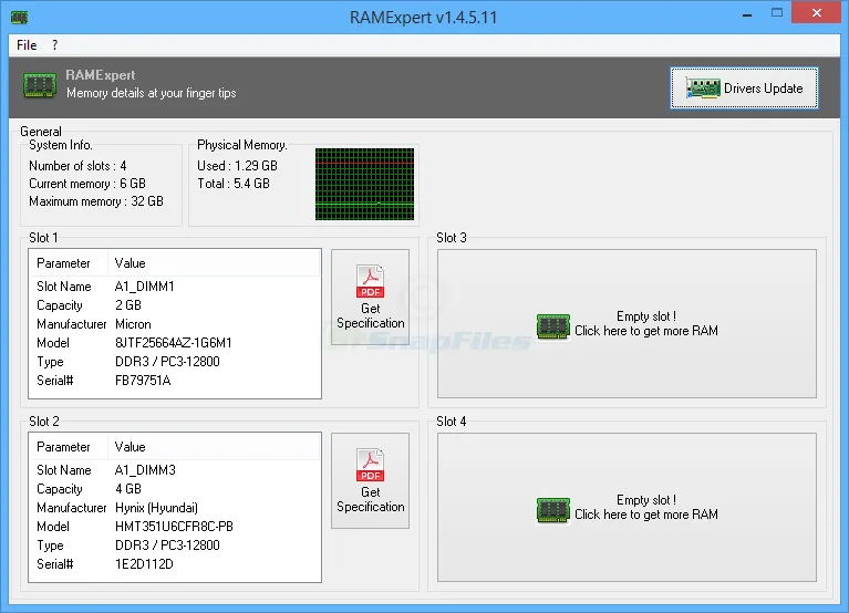 RAMExpert スクリーンショット 1