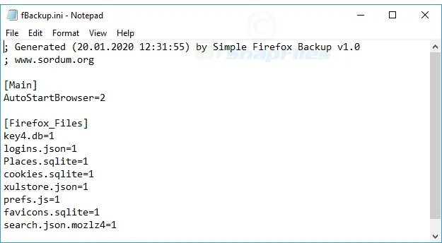 Simple Firefox Backup スクリーンショット 2
