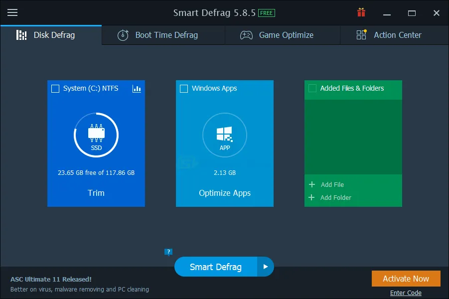 IObit Smart Defrag スクリーンショット 1