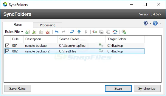 SyncFolders スクリーンショット 1