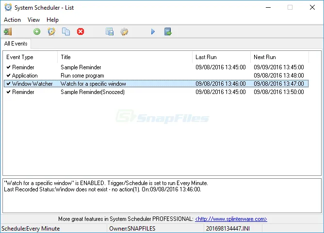 System Scheduler スクリーンショット 1