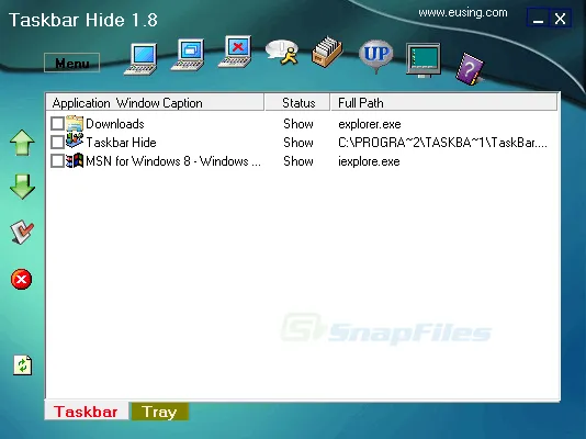 Eusing Taskbar Hide スクリーンショット 1