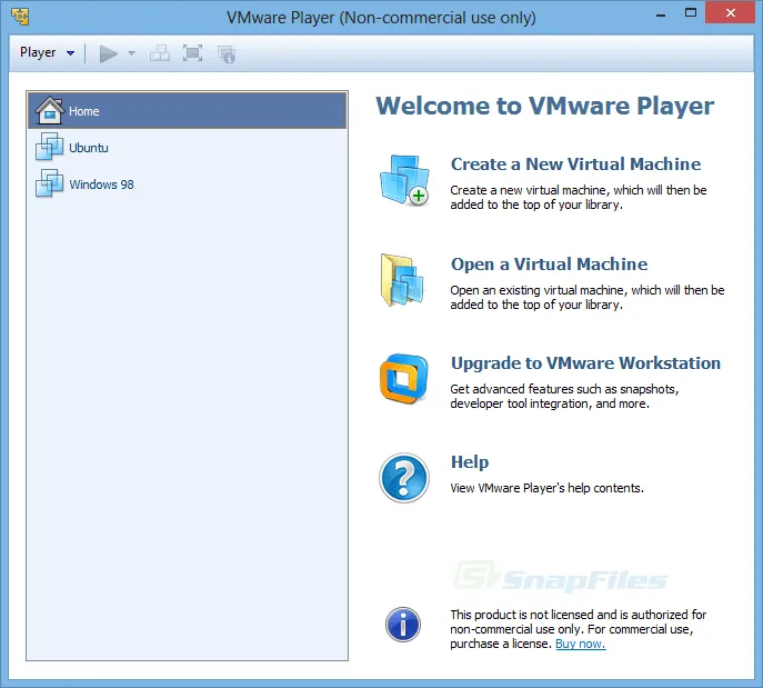 VMware Player スクリーンショット 1