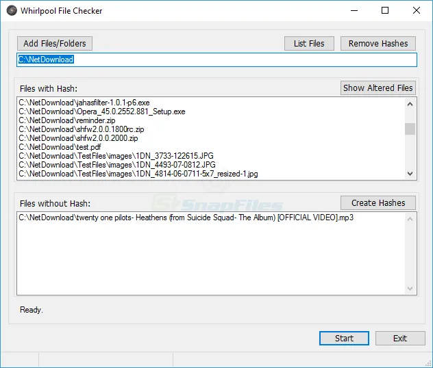 Whirlpool File Checker スクリーンショット 1