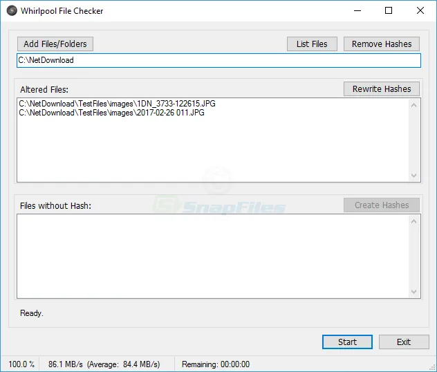 Whirlpool File Checker スクリーンショット 2