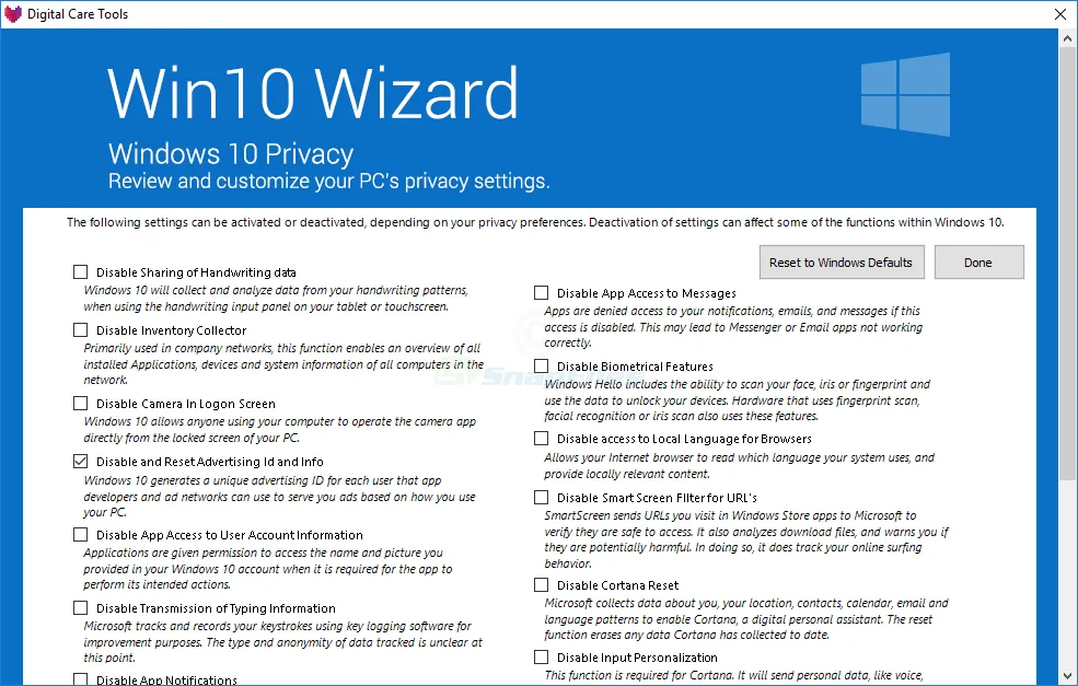 Win10 Wizard スクリーンショット 2