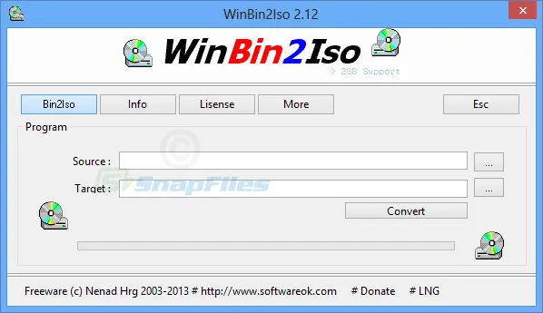 WinBin2Iso スクリーンショット 1